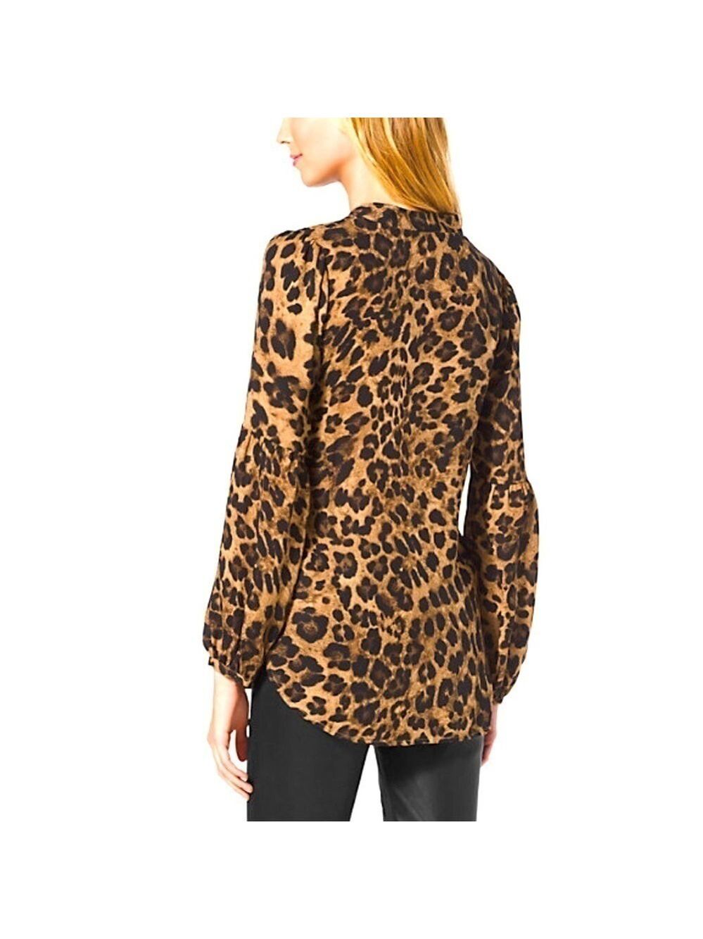 Nwot Michael Kors Animal Print Blouse Size 8 (Medium or Large) - Picture 2 of 7